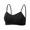 Black bra for women, variant on ATOYSOY Natural Fiber Wireless Bralette No Underwire Thin Shoulder Strap Ruched Bust Seamless Thin Soft Support Bra For Women Solid Color Everyday Casual Outfit