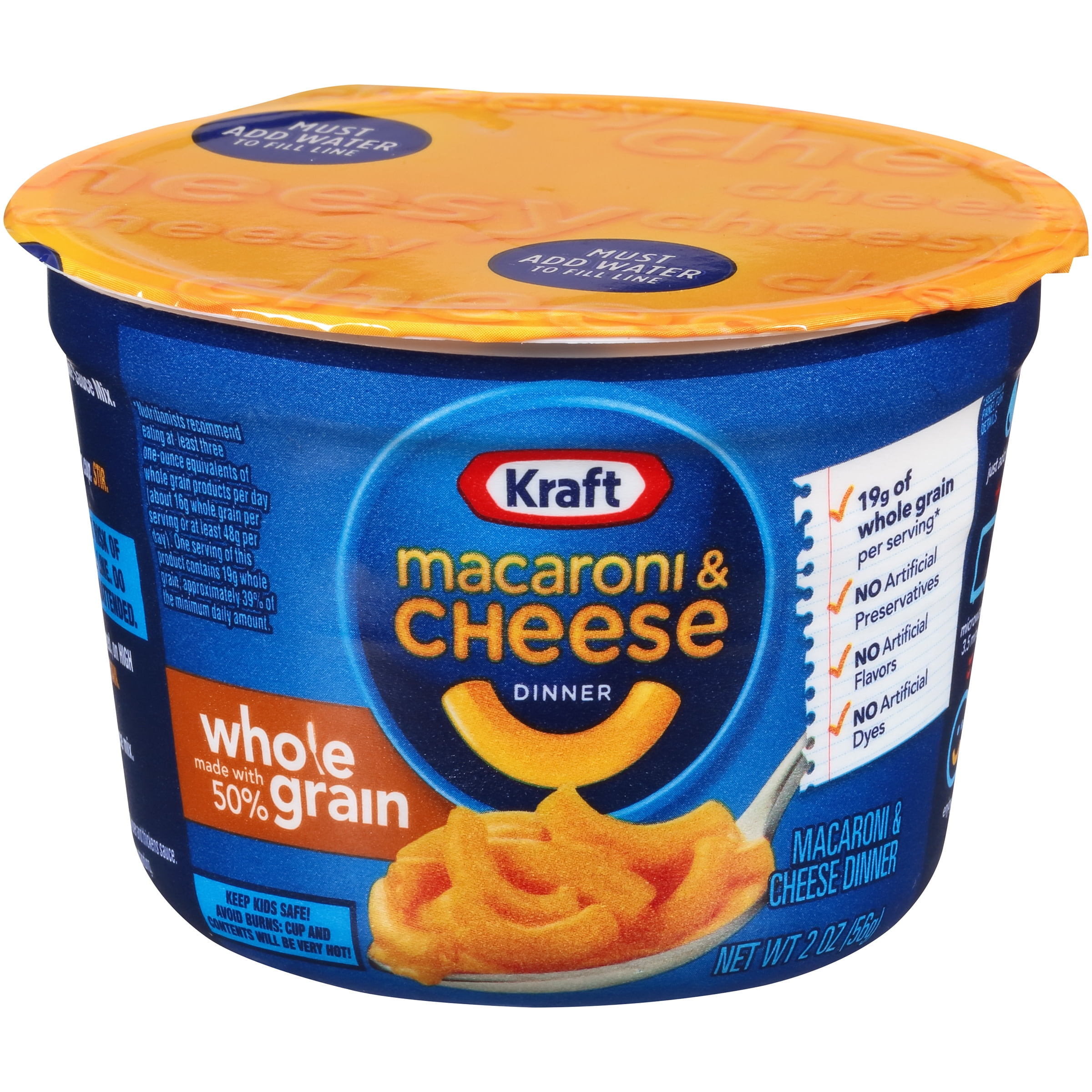 Kraft Easy Mac Whole Grain Original Flavor Macaroni and Cheese, 2 oz