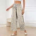 thumbnail image 7 of Textilo Womens Barrel Sweatpants Cheetah Print Wide Leg Sweatpants with Side Pockets Drawstring Elastic Waist Trouser Comfy Loose Fit Fall Winter Casual Lounge Clothes, 7 of 7