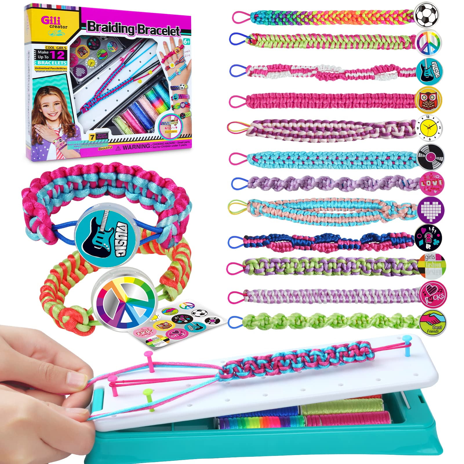Friendship Bracelet Making Kit for Girls, DIY Craft Kits Toys for