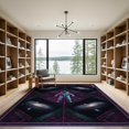 thumbnail image 2 of ODIKA 9'x12' Washable Area Rug Low Pile, Flatwoven, Cyber Galaxy Grid Map Sapcerug Arcade Fireworks Anime Astronaut Refined for Great Room, Indoor Concept, Large Living, 2 of 7