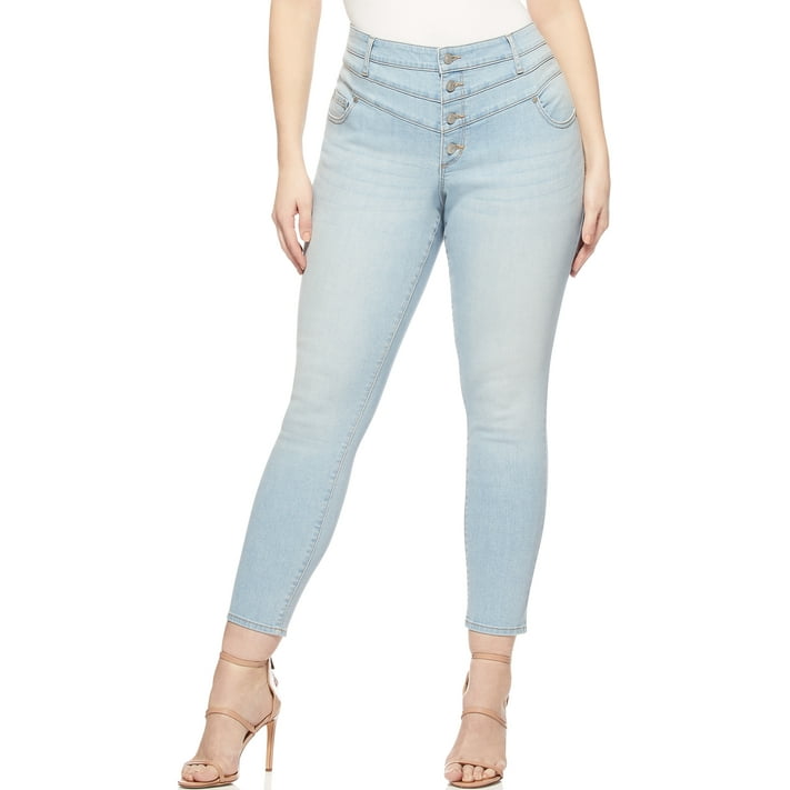 Sofia Jeans by Sofia Vergara Plus Size Rosa Super High-Rise Curvy Ankle ...