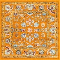 thumbnail image 2 of Rugs.com Aurelia Collection Rug – 4 Ft Square Orange Medium-Pile Rug Perfect For Living Rooms, Kitchens, Entryways, 2 of 4