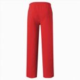 thumbnail image 4 of 9-10T Tween Boys Fall Winter Fleece Straight Sweatpants Drawstring Waist Open Bottom Joggers Side Pockets Kids School Outdoor Sports Pants Size 5-16 Years,Red, 4 of 5