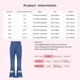 thumbnail image 6 of iEFiEL Kids Girls Flared Jeans Casual High Waist Ripped Denim Pants Bell Bottoms Trousers Type B 110/XL, 6 of 6