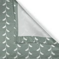 thumbnail image 5 of Ambesonne Abstract Grommet Curtain, Vintage Wavy Floral, 50" x 72", Pale Sage Green White, 5 of 6