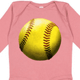 thumbnail image 4 of Inktastic Yellow Softball Boys or Girls Long Sleeve Baby Bodysuit, 4 of 5