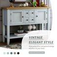 thumbnail image 5 of Harper & Bright Designs Console Table Buffet Sideboard Sofa Table with Four Storage Drawers Two Cabinets and Bottom Shelf, Lime White, 5 of 11