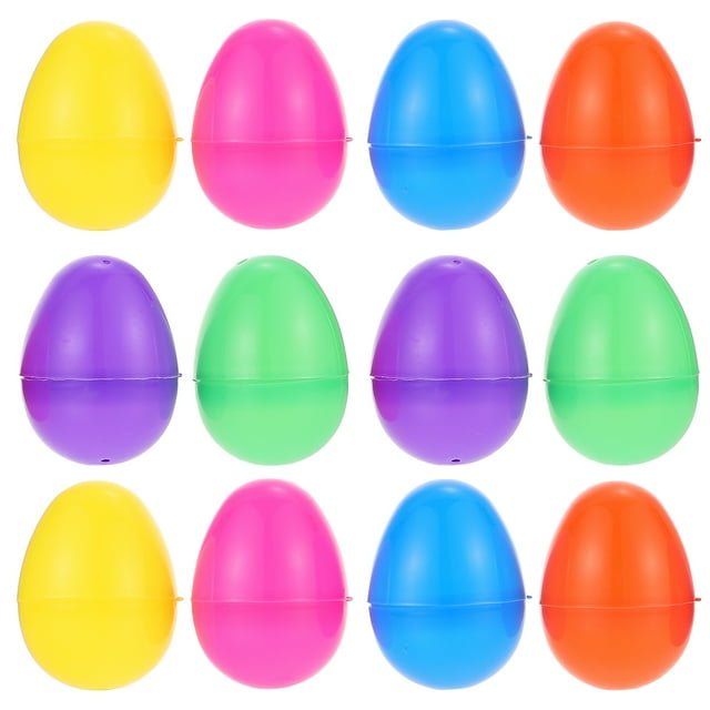 12 huevos de Pascua rellenables de plástico para niños.