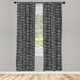 thumbnail image 3 of Ambesonne Fish Curtains, Vintage Animal Bone Design, Pair of 28"x84", Multicolor, 3 of 5