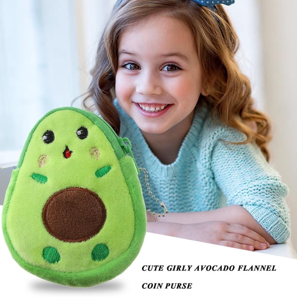 Mini monedero colgante con forma de aguacate para mujer a la moda, billetera pequeña (verde)