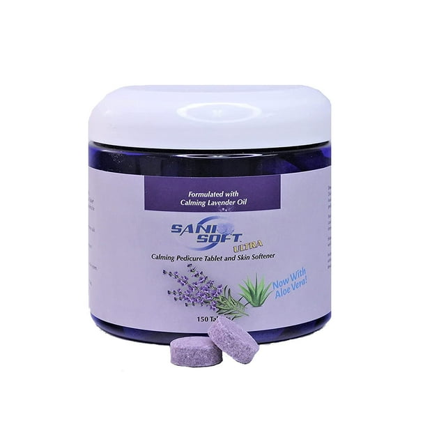 Tabletas de pedicura Sanicare Sani-Soft Whitening con aloe vera 150