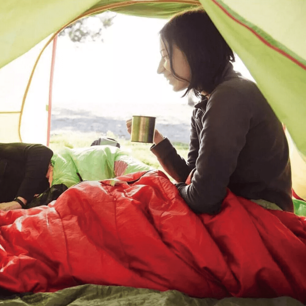 PEAKTREND Sleeping Bags for Adults Camping Portable Waterproof Compression Sack- Camping Sleeping Bags for Big and Tall (Red)