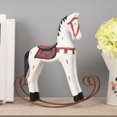 thumbnail image 2 of Caballo mecedora de madera Sunnimix blanco, 2 of 8