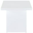 thumbnail image 4 of Coaster Devar 2-piece Square Engineered Wood Coffee Table Set White High Gloss, 4 of 15