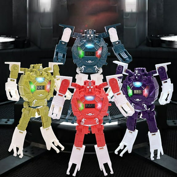 ABPWLY Toys Mini Puzzle Education Science Knowledge Novelty Deformation Toy Electronic Watch Robot Toy