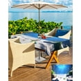 thumbnail image 5 of Hokiten Outdoor Tablecloths with Umbrella Hole & Zipper, Ocean Summer Tablecloth Rectangle 60x84 Inch, Underwater Sunlight Rock Beach Sand Waterproof Table Cloth, Patio/Pool/Picnic Table Covers, 5 of 7