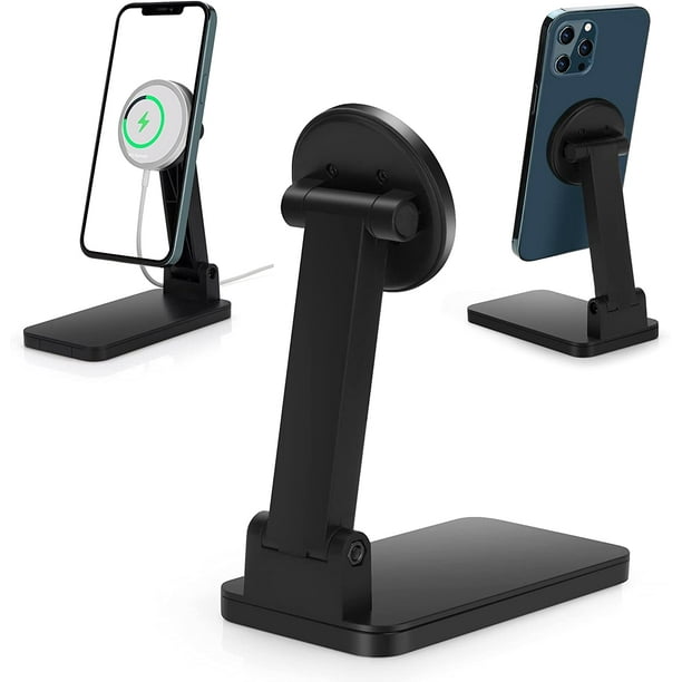 Mywill Magnetic Phone Mount for Magsafe Charger,Foldable Phone StandHolder  with Strong Magnet,Adjustable Desk Holder 