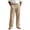 Khaki, variant on Men's Textured Straight-Leg Pants, Elastic-Drawstring Waist with Flowy Cut for Coastal Getaway Trips White XXL