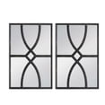 thumbnail image 5 of Hassch Rectangular Carved Wooden Wall Mirrors with Antique Black Frame, Vertical or Horizontal Home Decor for Living Room Bedroom Entryway Foyer, Set of 2, 16" x 23", 5 of 6