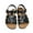 Black, variant on Kureaily Summer Girls' Large Sized Casual And Exquisite Floral Cork Shoes Comfortable And Versatile Style Sandals/ Size 9,3-3.5 Years(Black)