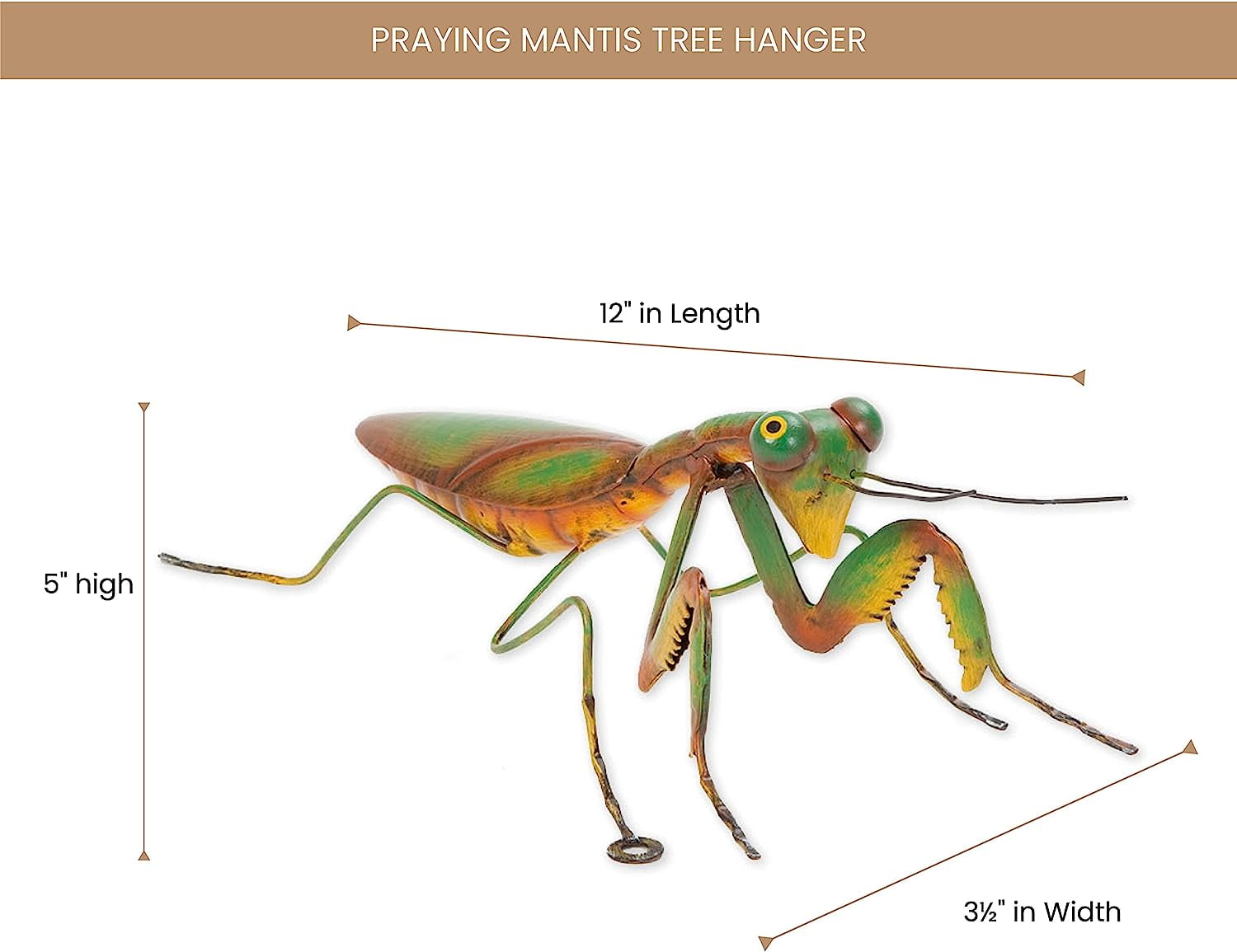 Bits and Pieces Praying Mantis Tree Hanger Garden Sculpture & Yard Art