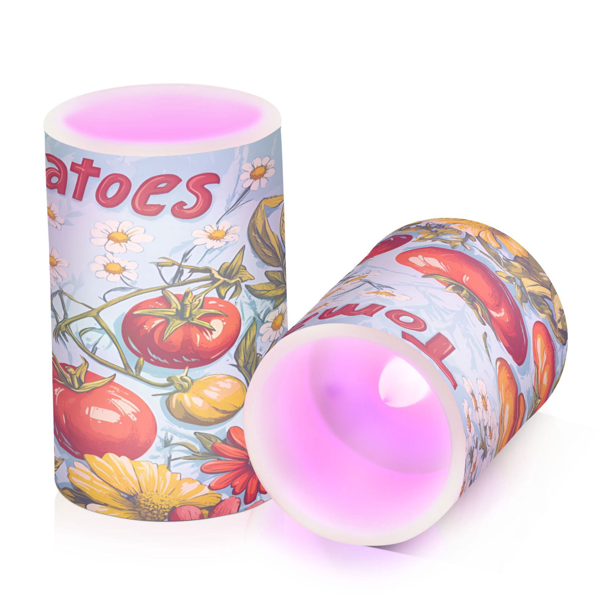Yayeee Flameless Candles with Remote Flickering Battery Operated Multi Color Changing, Blue Tomatoes