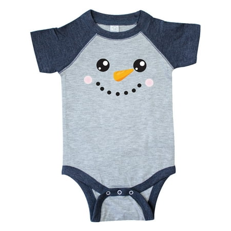 

Inktastic Snowman Head Snowman Face Carrot Nose Gift Baby Boy or Baby Girl Bodysuit