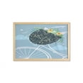 thumbnail image 1 of Saying Wall Art with Frame, Have a Nice Day Calligraphy on Bicycle Basket with Colorful Flowers, Printed Fabric Poster for Bathroom Living Room, 35" x 23", Pale Sky Blue Multicolor, by Ambesonne, 1 of 2