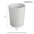 thumbnail image 3 of Bote de basura mDesign redondo de metal, 6,4 L, reciclado, gris claro, inoxidable, 3 of 4