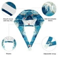 thumbnail image 3 of RATGDN Blue White Marble Working Cap Scrub Cap for Women Men - Adjustable Bouffant Tie Back Hat with Hair Bow - Perfect for Work, Casual Wear, Nurses and Medical Professionals - One Size Fits All, 3 of 6