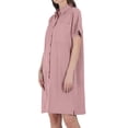thumbnail image 4 of utcoco Womens Plaid Button Down Shirts Casual Loose Fit 3/4 Sleeve Gingham Top Checkered Blouses, 4 of 5