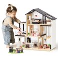 thumbnail image 1 of Tiny Land Maison de Poupée, Maison de Poupée Familiale Moderne au Design Réaliste, Maison de Poupée en Bois avec Mobilier de 53 Pcs - Cadeau Idéal pour Enfants de 3 Ans et Plus, 1 of 7