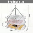 thumbnail image 4 of Kabuer 3-Tier Mesh Clothes Drying Rack, Foldable Sweater Drying Rack, 30.3 x 24.5 x 30.7 inch, 4 of 6