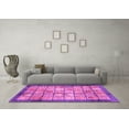 thumbnail image 3 of Ahgly Company Indoor Round Abstract Pink Modern Area Rugs, 8' Round, 3 of 4