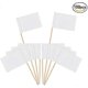 thumbnail image 2 of Toothpick Flags,100 Pieces White Bamboo Mini Flag Toothpick Flags for Party Cake Food Cheeseplate Appetizers, 2 of 5