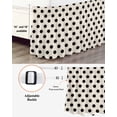 thumbnail image 3 of Wave Point Black Wrap Around Bed Skirts for California King Bed 16" Drop,Bed Skirt with Adjustable Elastic Belt Dust Ruffle Bed Valance Modern Minimalist Geometric on Linen Bed Frame Cover, 3 of 7