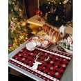 thumbnail image 2 of Christmas Deer Placemats Set of 6 Snowflake Cardinal Berry Leaf Plaid Snowflake Heat Insulation Washable Place Mats, Rustic Non-Slip Table Mats for Dining Table Party Kitchen Decor,13x19 Inch, 2 of 4