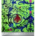 thumbnail image 3 of oneOone Silk Tabby Fabric Dot|Swirl & Floral Panel Print Fabric BTY 42 Inch Wide, 3 of 3