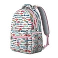 thumbnail image 2 of Waterproof School Backpack with Ocean Fish Print - Ergonomic Student Backpack for Teens, Lightweight & Durable Bookbag with Spinal Support, Breathable Mesh Straps for College & Commuters, 2 of 5