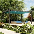 thumbnail image 2 of Studyset Outdoor Pergola, Heavy-Duty Aluminum Patio Pergolas and Gazebos Clearance with Retractable Canopy Sun Shade, UV-Resistant Metal Pergola for Existing Deck, Backyard Garden Porch, 2 of 7