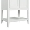 thumbnail image 4 of 24" White Modern Bathroom Vanity with Ceramic Sink & Solid Wood Frame – Open Shelf Storage, Waterproof Design, Easy Assembly (Farmhouse Style), 4 of 9