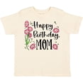 thumbnail image 3 of Inktastic Happy Birthday, Mom Pink Flowers Boys or Girls Toddler T-Shirt, 3 of 5