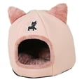 thumbnail image 3 of Casa para gatos aislada, cálida y resistente a la intemperie, ideal para el jardín de invierno. rosa, 3 of 6
