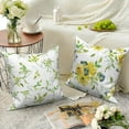 thumbnail image 4 of Spring Butterfly Floral Throw Pillow Cover 18 x 18 Set of 4, Flower Outdoor Pillow Case Farmhouse Couch Cushion Home Decor, 4 of 5