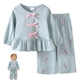 thumbnail image 5 of KPOPLK Toddler Baby Girl Fall Clothes 9 12 Months 2T 3T Infant Outfit Bowknot Long Sleeve Pullover Sweatshirts and Trousers Pants Set,Size 18-24 Months, 5 of 9
