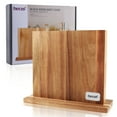 thumbnail image 1 of Bloque Magnético Hecef para Cuchillos de Cocina de Madera de Acacia Sin Cuchillos, 1 of 8