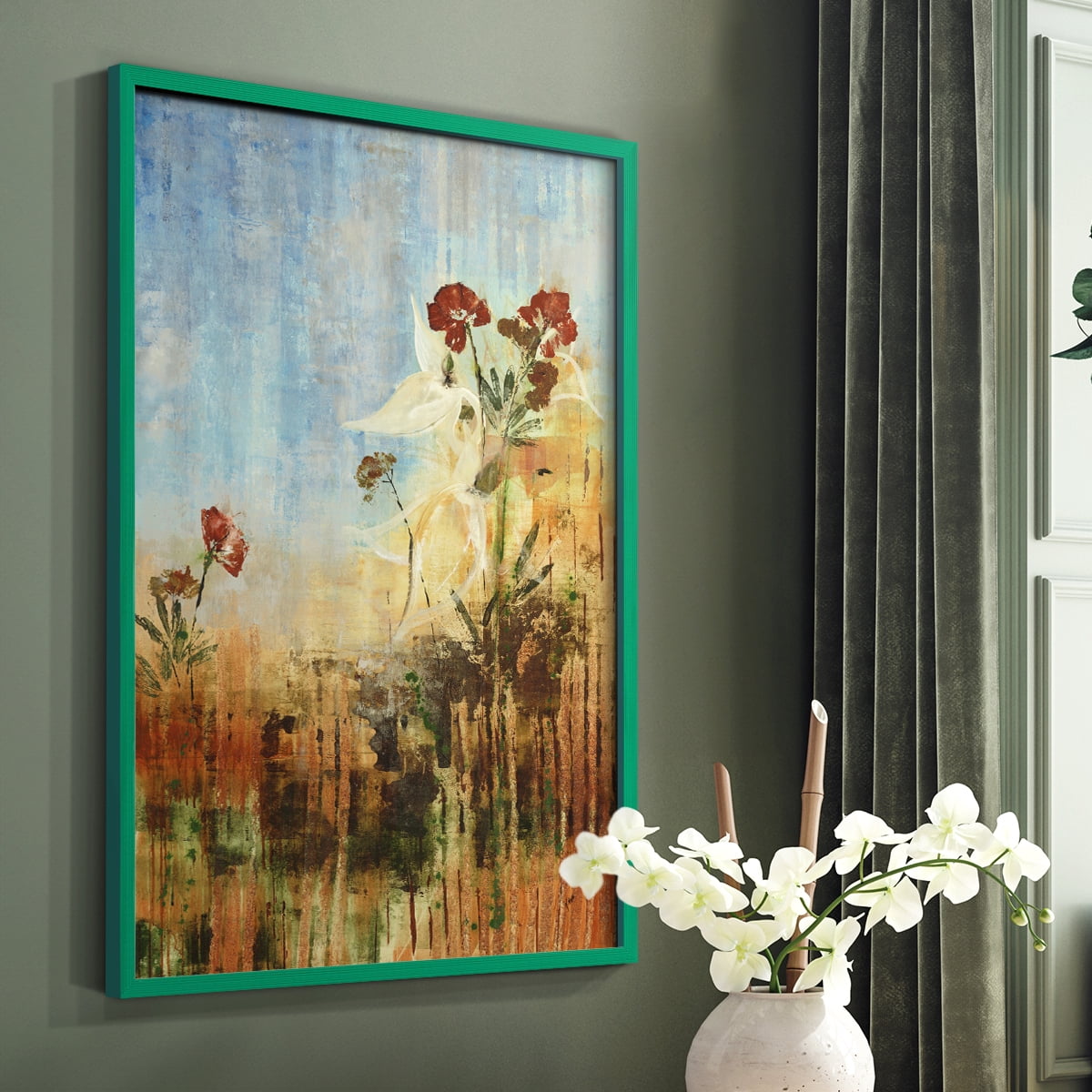 Dedicated to Spring Framed Print in Green Solid Wood Framed Print No Nail Hanging