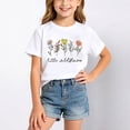 thumbnail image 2 of WhouRiu Girls Fashion Floral Graphic Tees Back To School Kids Short Sleeve Crew Neck Tshirt Comfortable Cute Casual Summer T Shirts,2-4 Years, 2 of 5