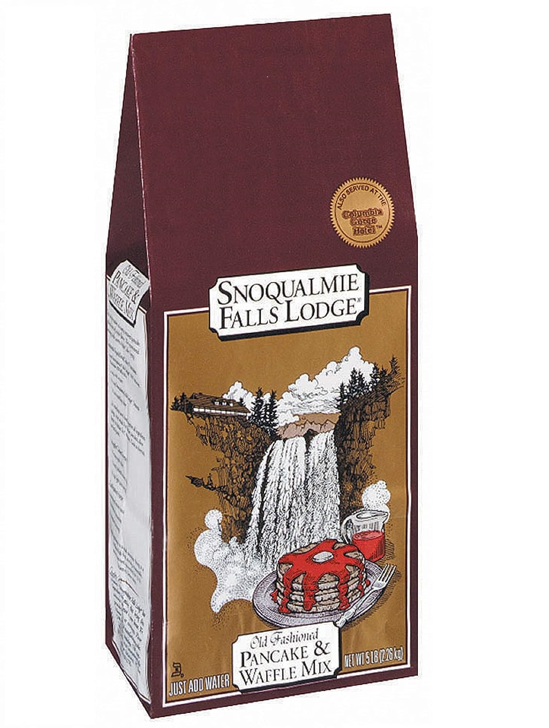 Snoqualmie Falls Lodge Old Fashioned PANCAKE & WAFFLE Mix 5lb. Set of 3 with a Gift